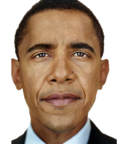 Close view of President Barack Obama